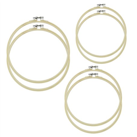 SLDHFE Lot de 6 cercles à broder en bambou - 3 tailles - 30 cm