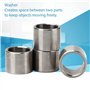 Entretoise en Acier Inoxydable, 10 Pièces 15 Mm OD 12 Mm ID Rondelle Entretoise pour Accessoires de Maison et de Voiture(3515-00