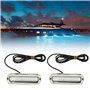 Lumières Marines de Bateau, 42LED 1500LM IP68 Étanche Lumière LED sous Marine Grand Angle 120° Feux de Navigation pour Bateaux A