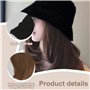 Perruque du chapeau, chapeau de pêcheur d'hiver noir avec cheveux, 12 cheveux courts, capuchons de laine d'agneau avec perruque 