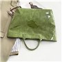 FackLOxc Sac à main tendance en PVC et papier kraft avec impression de lettres tendance sur le dessus, sac à main spacieux pour 