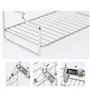 Duyeuau Étagère de rangement robuste en acier inoxydable pour chambre à coucher et cuisine Double couche