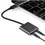 Carte son stéréo externe USB avec casque 3,5 mm et microphones pour ordinateur portable PC de bureau