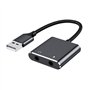 Carte son stéréo externe USB avec casque 3,5 mm et microphones pour ordinateur portable PC de bureau