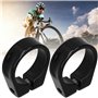 Lot de 2 colliers de serrage pour tige de selle de vélo - 35 mm - Installation facile - Fixation ferme pour VTT - Noir
