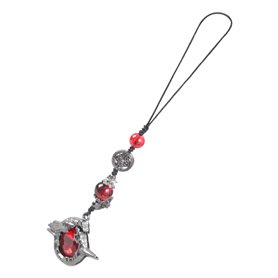 Rebellious Porte-clés à breloques corbeau unique en forme de corbeau - Accessoire mobile polyvalent - Pendentif suspendu pour un