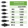 LMYYDES Batterie 4Ah x 2, Pistolet à Riveter électrique Automatique, kit d'outils d'écrou de riveteuse sans Fil, Kits de Pistole
