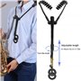 Sangle de saxophone universelle Sangle de saxophone Sangle de cou de saxophone réglable Harnais de saxophone confortable Sangle 