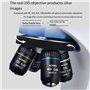 Microscope trinoculaire HD, source de lumière LED haute luminosité respectueuse de l'environnement, pour la détection d'analyseu