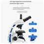 Microscope trinoculaire HD, source de lumière LED haute luminosité respectueuse de l'environnement, pour la détection d'analyseu