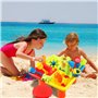 Nyutcwe Table à Eau pour Tout-Petits 25pcs / Set 4 Compartiments Table sensorielle Sable carré avec des selles interactives Pare