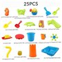 Nyutcwe Table à Eau pour Tout-Petits 25pcs / Set 4 Compartiments Table sensorielle Sable carré avec des selles interactives Pare