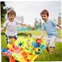 Nyutcwe Table à Eau pour Tout-Petits 25pcs / Set 4 Compartiments Table sensorielle Sable carré avec des selles interactives Pare