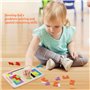 Coogam Bois Puzzle 40 Pcs Tangram Jigsaw Jouet Casse-tête pour Les Enfants Bois Puzzle Boîte Cerveau Jeu Bloc de Construction In