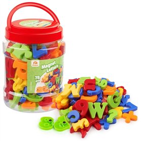 Coogam Magnétiques Lettres et Chiffres pour Les Enfants Symboles Mathématiques Alphabet Majuscule Minuscule Alphabétique Aimants