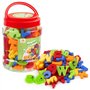 Coogam Magnétiques Lettres et Chiffres pour Les Enfants Symboles Mathématiques Alphabet Majuscule Minuscule Alphabétique Aimants