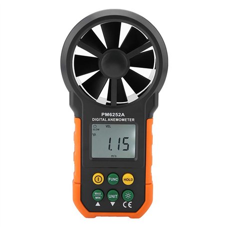Raguso PM6252A Anémomètre Numérique Compteur de Vitesse du Vent Mesure du Volume D'air Compteur de Mesure du Volume D'air