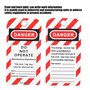 Étiquette de verrouillage, étiquette de danger avant/arrière étiquette de sécurité étiquette de verrouillage 10PCS PVC pour les 