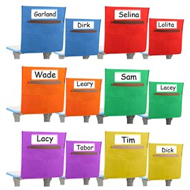 Lot de 12 Poches de rangement pour dossier de chaise