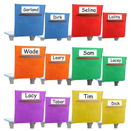 Lot de 12 Poches de rangement pour dossier de chaise