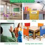 Lot de 12 Poches de rangement pour dossier de chaise,poches de chaise pour salle de classe, tableau de poche pour dossier de cha