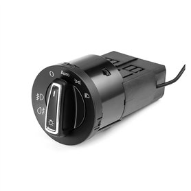 WKWPYCYUH Commutateur de Commande de Lampe de Commande de Phare chromée 3BD941531 / 3BD 941 531 Apte for VW Aptitude au Golf Mk4