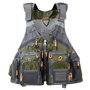 Gilets de pêche pour les hommes avec 13 poches gilet de pêche en mailles respirantes vert olive avec des rayures réfléchissantes