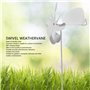 PenRux Girouette Pivotante en Métal, Girouette à Rotation à 360 Degrés, Résistante à l'Eau, en Acier Inoxydable Argenté pour Déc