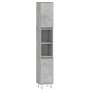 AJJHUUKI Mobilier d'extérieur 3 pièces pour salle de bain Gris béton