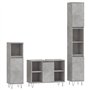 AJJHUUKI Mobilier d'extérieur 3 pièces pour salle de bain Gris béton