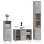 AJJHUUKI Mobilier d'extérieur 3 pièces pour salle de bain Gris béton