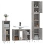 AJJHUUKI Mobilier d'extérieur 3 pièces pour salle de bain Gris béton