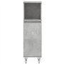 AJJHUUKI Mobilier d'extérieur 3 pièces pour salle de bain Gris béton