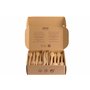 ekhõ The Wood Way! – Jeaux de 300 Couverts Jetables de Bois Durable | 120 Fourchettes + 120 Cuillères + 60 Couteaux Écologiques