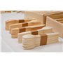 ekhõ The Wood Way! – Jeaux de 300 Couverts Jetables de Bois Durable | 120 Fourchettes + 120 Cuillères + 60 Couteaux Écologiques 