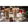 ekhõ The Wood Way! – Jeaux de 300 Couverts Jetables de Bois Durable | 120 Fourchettes + 120 Cuillères + 60 Couteaux Écologiques 
