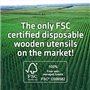 ekhõ The Wood Way! – Jeaux de 300 Couverts Jetables de Bois Durable | 120 Fourchettes + 120 Cuillères + 60 Couteaux Écologiques 
