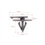TUCANSBP 50 pièces Clips de Garniture de Passage de Roue Attaches automatiques Rivets en Plastique de Voiture compatibles for BM
