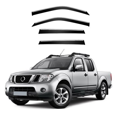 WSGCBDHUY Déflecteurs pour Auto pour Nissan Navara D40 MK2-D40 2005 2006 2007 2008 2009 2010 2011 2012 2013