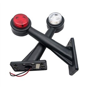 Aisoway Lot de 2 Feux de Position Latéraux 12 V LED 20 cm pour Remorque Camion
