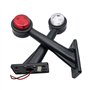 Aisoway Lot de 2 Feux de Position Latéraux 12 V LED 20 cm pour Remorque Camion