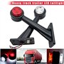Aisoway Lot de 2 Feux de Position Latéraux 12 V LED 20 cm pour Remorque Camion