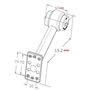 Aisoway Lot de 2 Feux de Position Latéraux 12 V LED 20 cm pour Remorque Camion