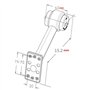 Aisoway Lot de 2 Feux de Position Latéraux 12 V LED 20 cm pour Remorque Camion
