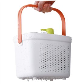 Panier de douche portable panier de douche panier de salle de bain douche en plastique douche en plastique de douche en maille c