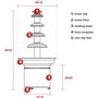 Fontaine à fondue au chocolat en acier inoxydable à 4 niveaux