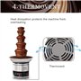 Fontaines à chocolat, Fontaine à fondue au chocolat en acier inoxydable à 4 niveaux, machine à fontaine à chocolat électrique co
