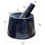 mortier et pilon naturel poli for broyer les herbes