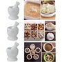 KANGKKAI Mortier Pilon Cuisine, Mortier et Pilon en Porcelaine, broyeur à Herbes en céramique