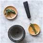 KANGKKAI Mortier Pilon Cuisine, Mortier et Pilon Ensemble mortier et Pilon en Granit – Naturel Non Poli, Non poreux, Lavable au 